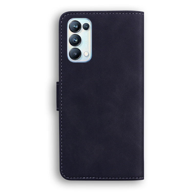 For OPPO Reno5 Pro 5G Skin Feel Pure Color Flip Leather Phone Case