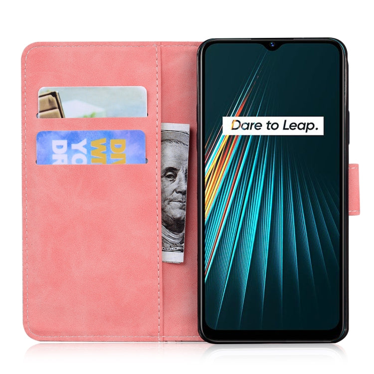 For OPPO Realme 5/5S/6i/5i/Narzo 10/Narzo 10A Skin Feel Pure Color Flip Leather Phone Case