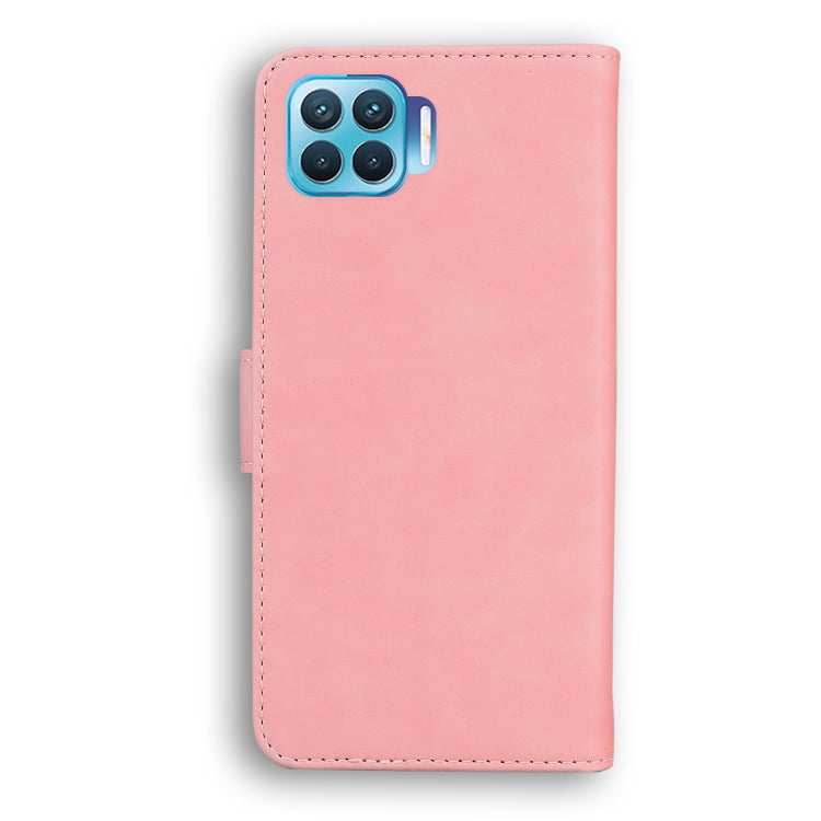 For OPPO Reno4 Lite/F17 Pro/A93/Reno4 F Skin Feel Pure Color Flip Leather Phone Case