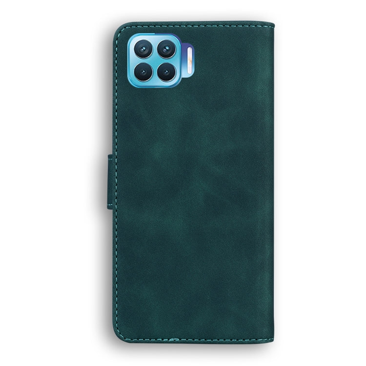 For OPPO Reno4 Lite/F17 Pro/A93/Reno4 F Skin Feel Pure Color Flip Leather Phone Case