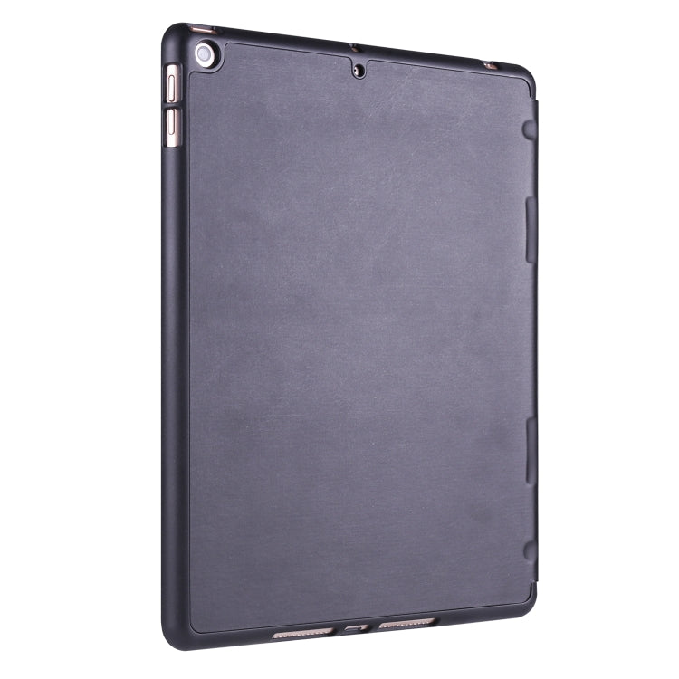 For iPad 10.2 Horizontal Flip Tablet PC PU Leather Case with Three-folding Holder & Pen Slot