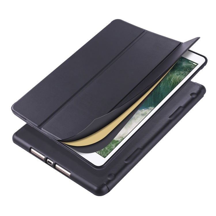 For iPad 10.2 Horizontal Flip Tablet PC PU Leather Case with Three-folding Holder & Pen Slot