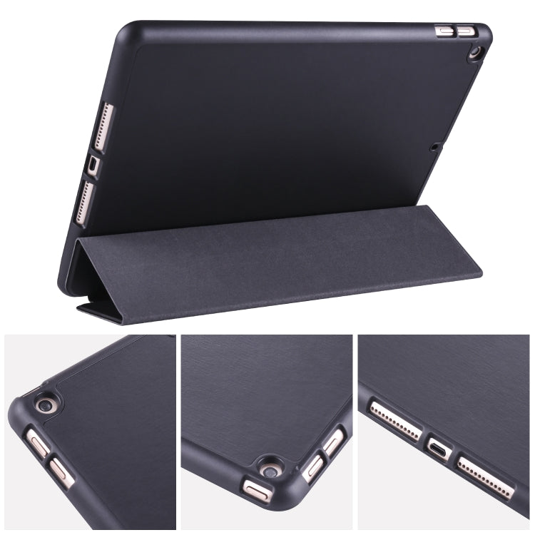 For iPad 10.2 Horizontal Flip Tablet PC PU Leather Case with Three-folding Holder & Pen Slot