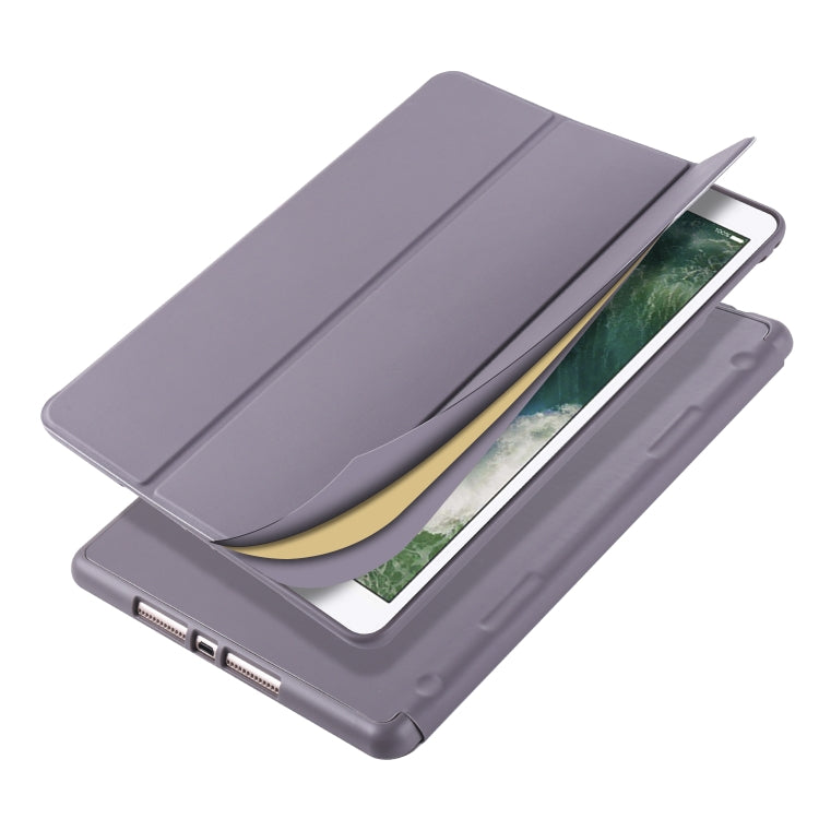 For iPad 10.2 Horizontal Flip Tablet PC PU Leather Case with Three-folding Holder & Pen Slot