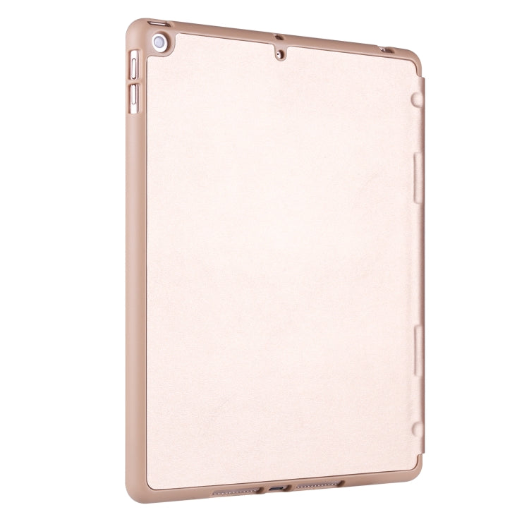 For iPad 10.2 Horizontal Flip Tablet PC PU Leather Case with Three-folding Holder & Pen Slot