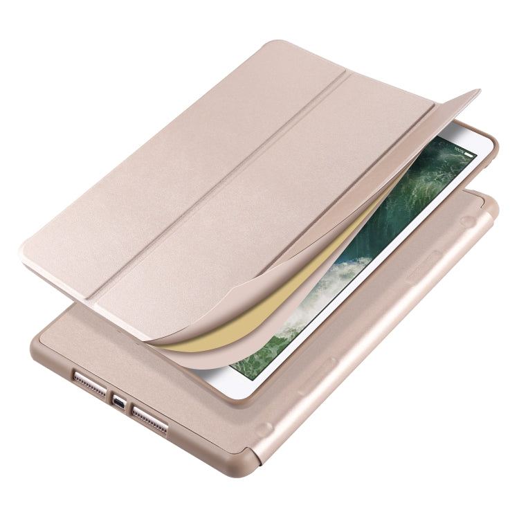 For iPad 10.2 Horizontal Flip Tablet PC PU Leather Case with Three-folding Holder & Pen Slot