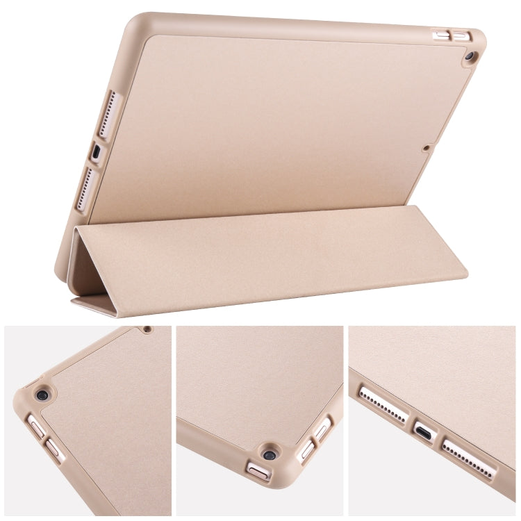 For iPad 10.2 Horizontal Flip Tablet PC PU Leather Case with Three-folding Holder & Pen Slot
