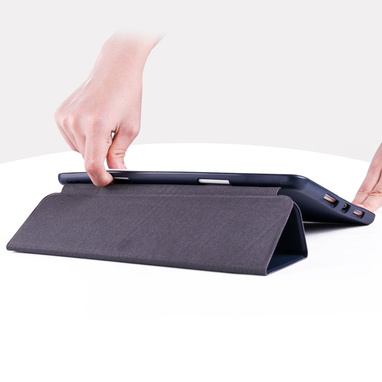 For iPad 10.2 Horizontal Flip Tablet PC PU Leather Case with Three-folding Holder & Pen Slot