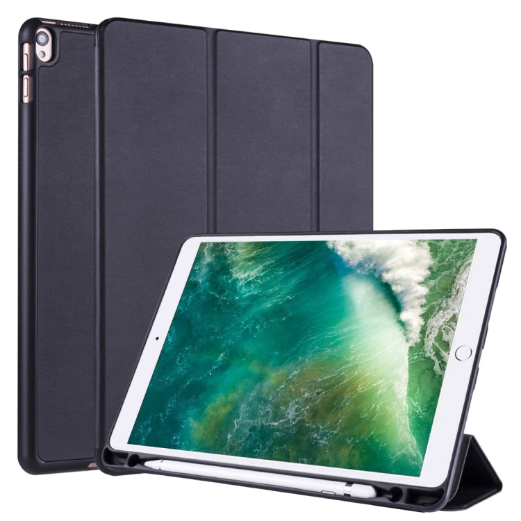 For iPad Pro 10.5 / Air3 10.5 inch Horizontal Flip Tablet PC PU Leather Case with Three-folding Holder & Pen Slot