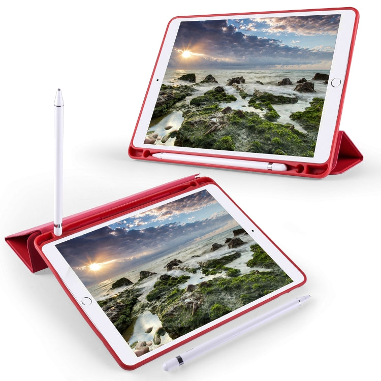 For iPad Pro 10.5 / Air3 10.5 inch Horizontal Flip Tablet PC PU Leather Case with Three-folding Holder & Pen Slot