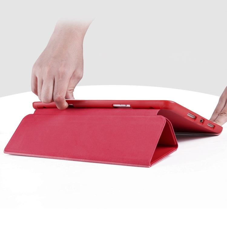 For iPad Pro 10.5 / Air3 10.5 inch Horizontal Flip Tablet PC PU Leather Case with Three-folding Holder & Pen Slot