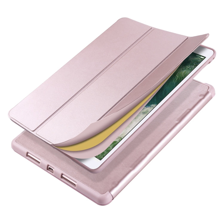 For iPad Pro 10.5 / Air3 10.5 inch Horizontal Flip Tablet PC PU Leather Case with Three-folding Holder & Pen Slot