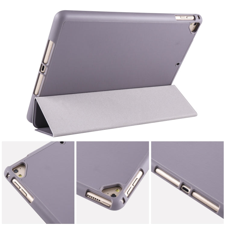For iPad 9 / 8 / 7 / 6 / 5 Horizontal Flip Tablet PC PU Leather Case with Three-folding Holder & Pen Slot