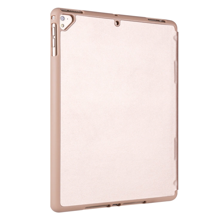 For iPad 9 / 8 / 7 / 6 / 5 Horizontal Flip Tablet PC PU Leather Case with Three-folding Holder & Pen Slot