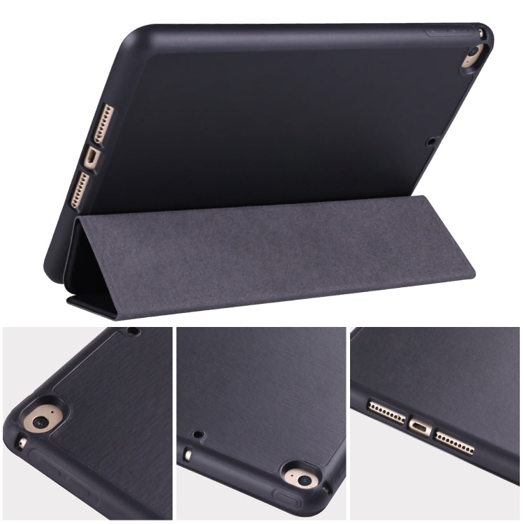 For iPad Mini 5 / 4 Horizontal Flip Tablet PC PU Leather Case with Three-folding Holder & Pen Slot