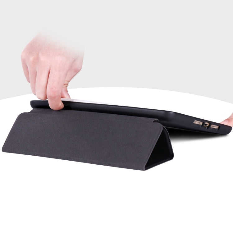 For iPad Mini 5 / 4 Horizontal Flip Tablet PC PU Leather Case with Three-folding Holder & Pen Slot