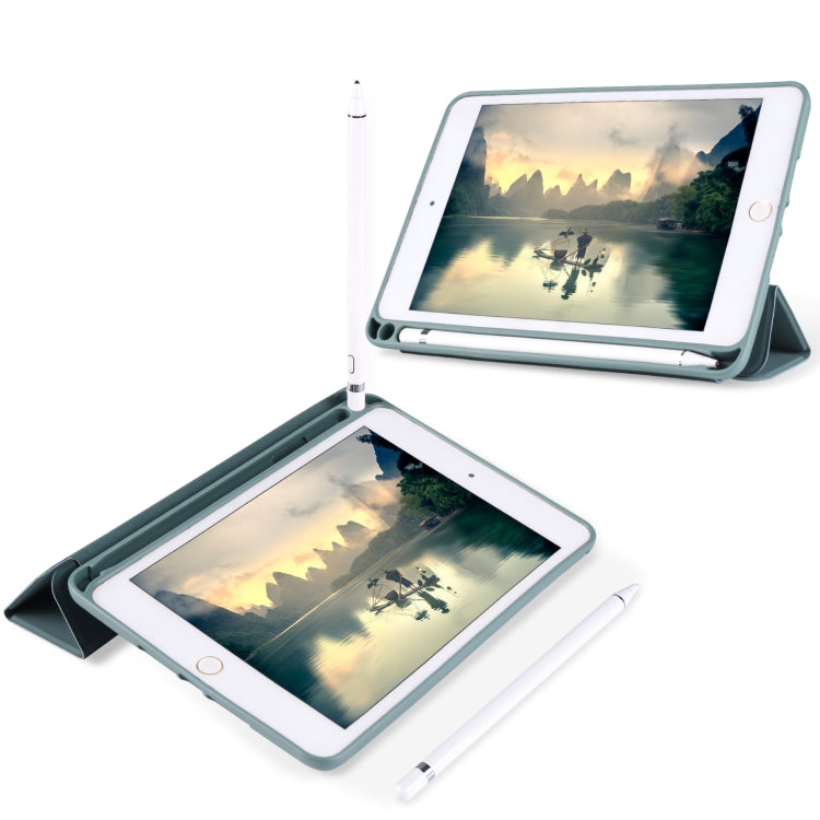 For iPad Mini 5 / 4 Horizontal Flip Tablet PC PU Leather Case with Three-folding Holder & Pen Slot