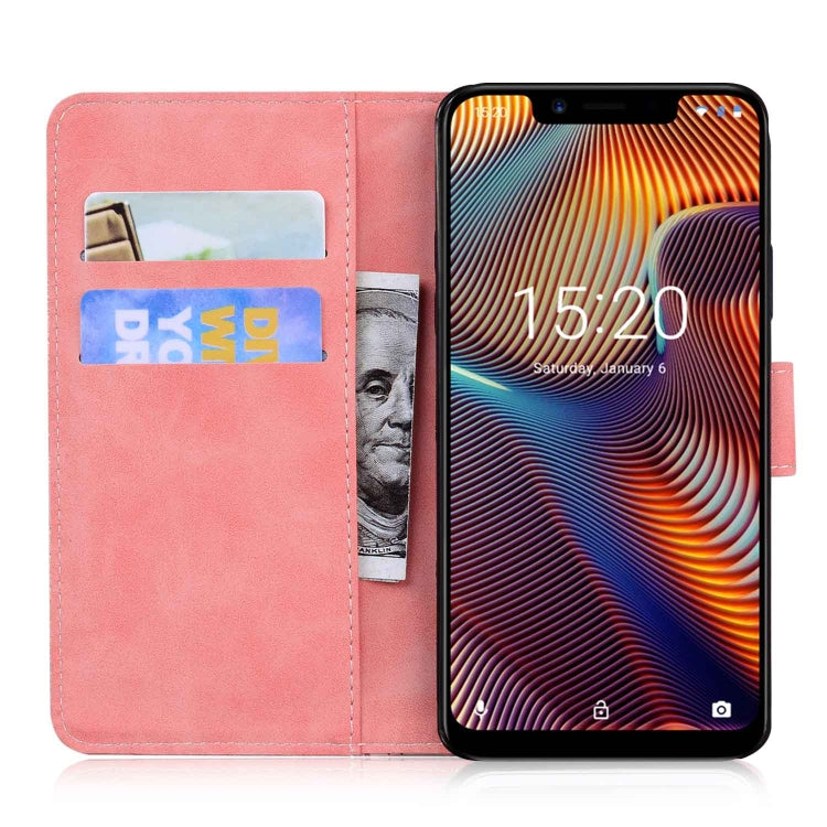 For UMIDIGI A3/A3 Pro Skin Feel Pure Color Flip Leather Phone Case