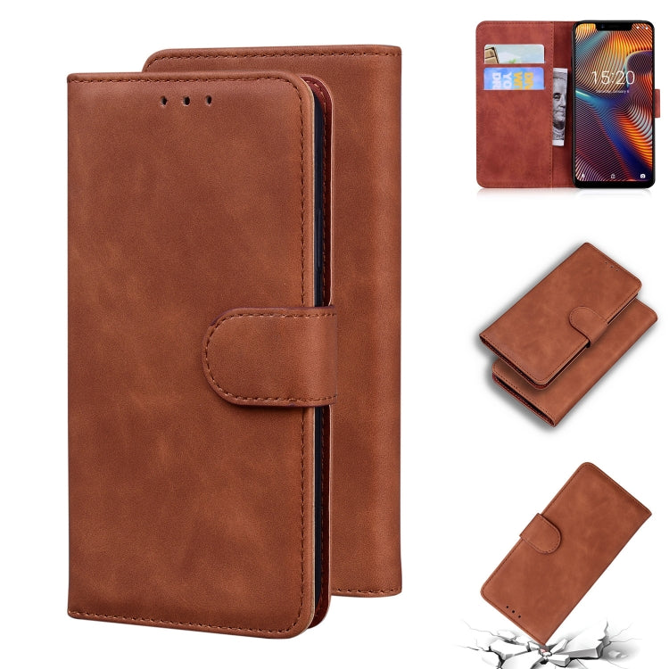 For UMIDIGI A3/A3 Pro Skin Feel Pure Color Flip Leather Phone Case
