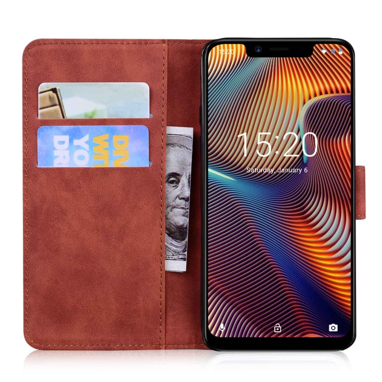 For UMIDIGI A3/A3 Pro Skin Feel Pure Color Flip Leather Phone Case