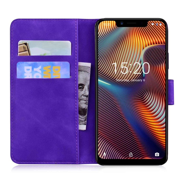 For UMIDIGI A3/A3 Pro Skin Feel Pure Color Flip Leather Phone Case