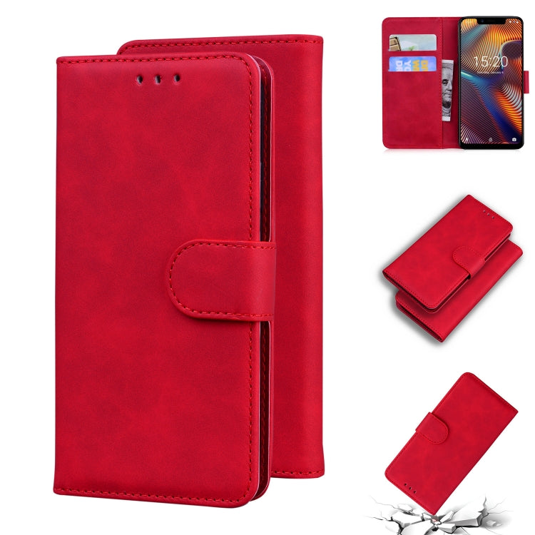 For UMIDIGI A3/A3 Pro Skin Feel Pure Color Flip Leather Phone Case