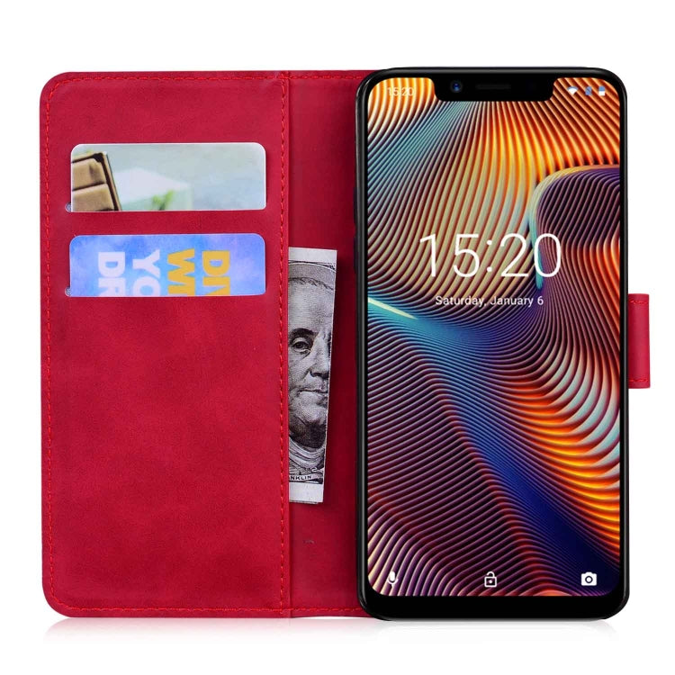 For UMIDIGI A3/A3 Pro Skin Feel Pure Color Flip Leather Phone Case