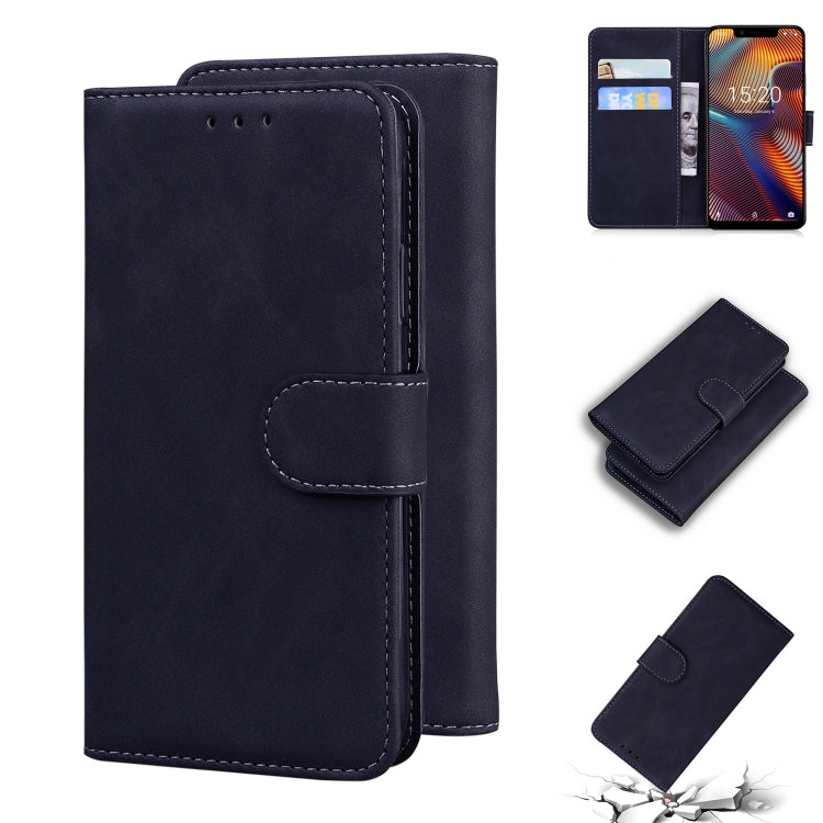 For UMIDIGI A3/A3 Pro Skin Feel Pure Color Flip Leather Phone Case