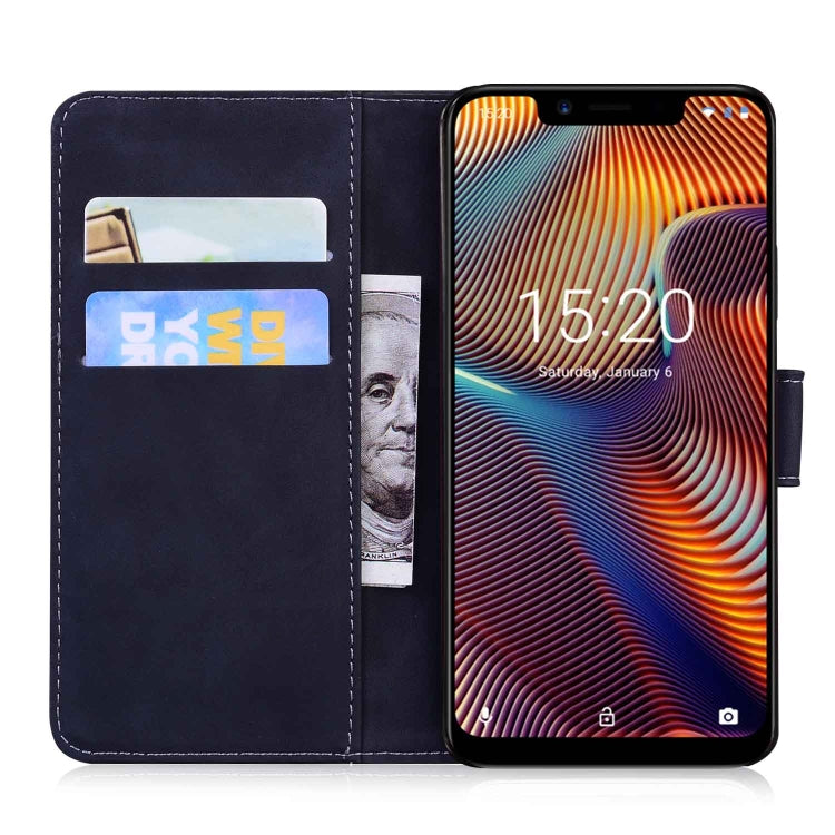 For UMIDIGI A3/A3 Pro Skin Feel Pure Color Flip Leather Phone Case