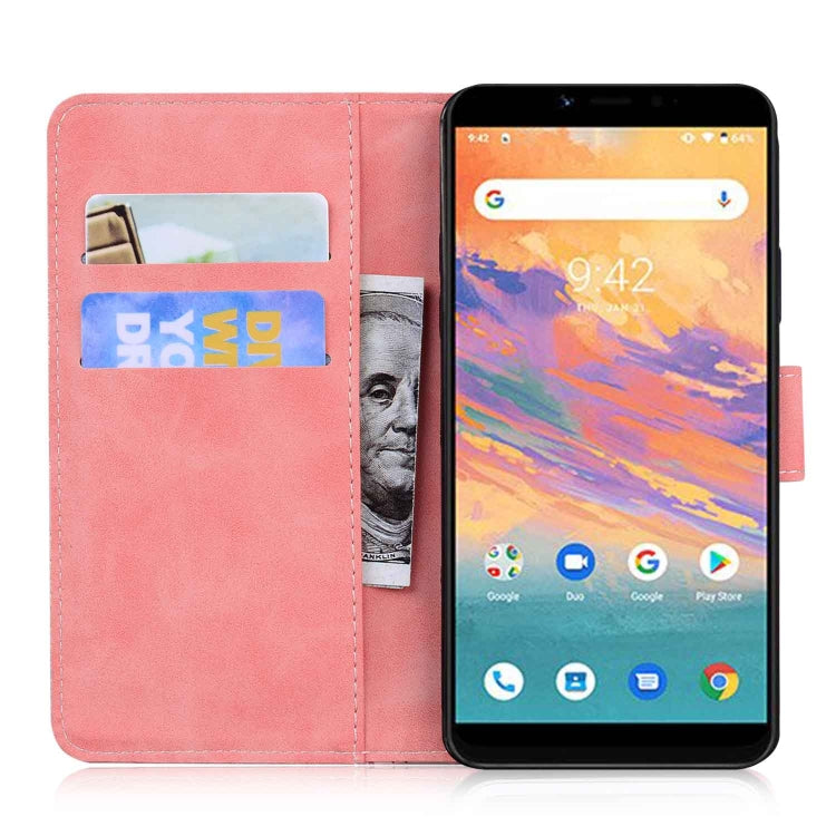 For UMIDIGI A3s Skin Feel Pure Color Flip Leather Phone Case