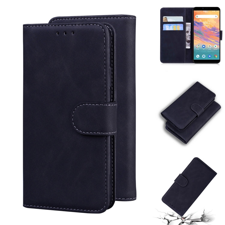 For UMIDIGI A3s Skin Feel Pure Color Flip Leather Phone Case