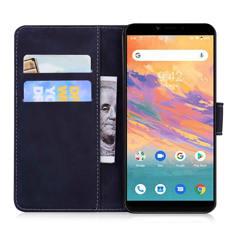 For UMIDIGI A3s Skin Feel Pure Color Flip Leather Phone Case