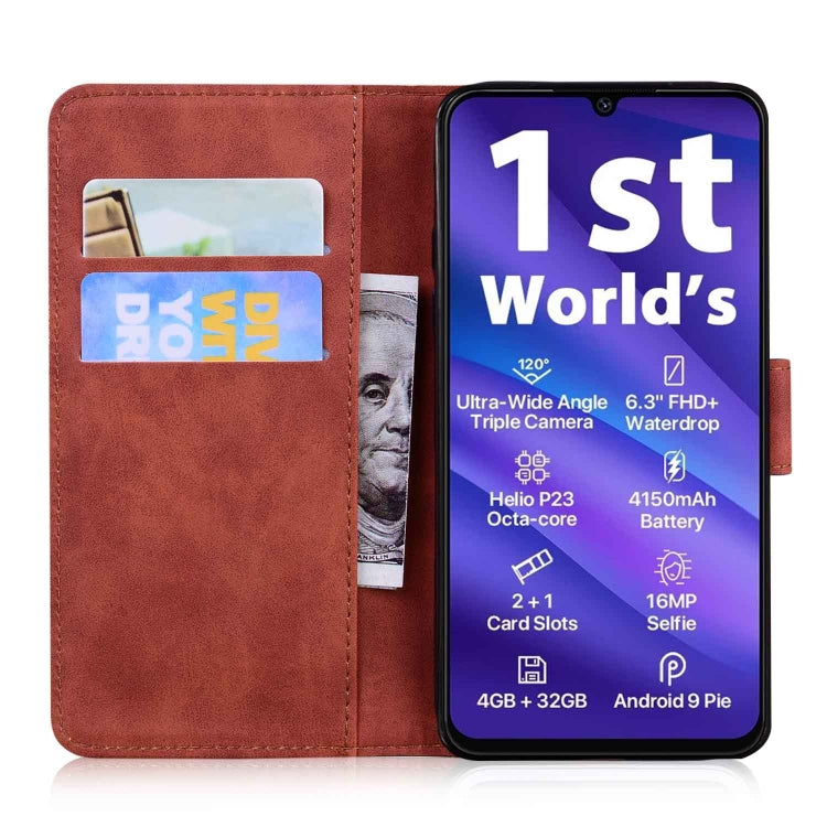 For UMIDIGI A5 Pro Skin Feel Pure Color Flip Leather Phone Case