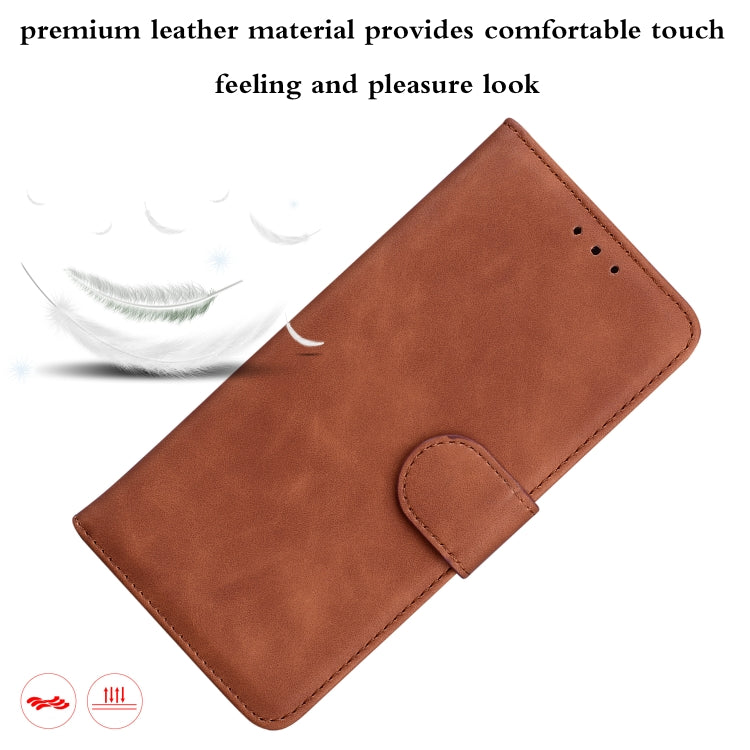 For UMIDIGI A5 Pro Skin Feel Pure Color Flip Leather Phone Case