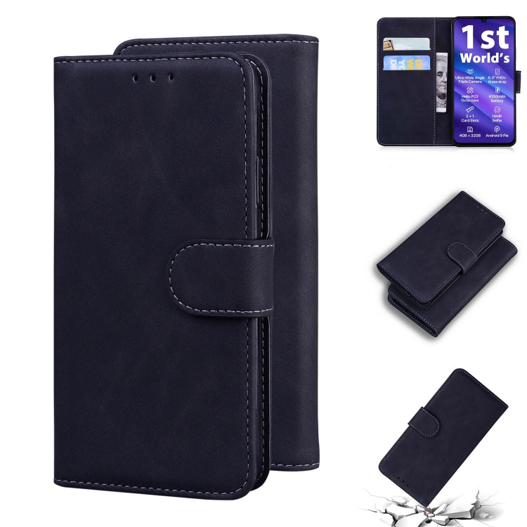 For UMIDIGI A5 Pro Skin Feel Pure Color Flip Leather Phone Case