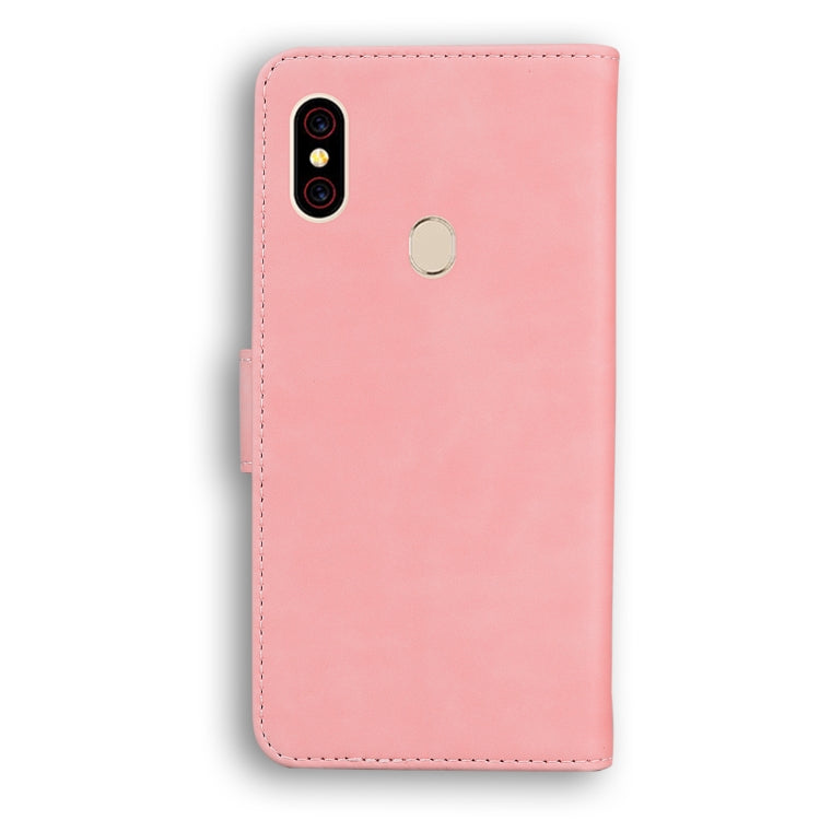 For UMIDIGI F1 Skin Feel Pure Color Flip Leather Phone Case