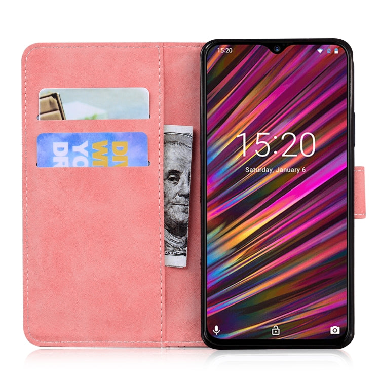 For UMIDIGI F1 Skin Feel Pure Color Flip Leather Phone Case