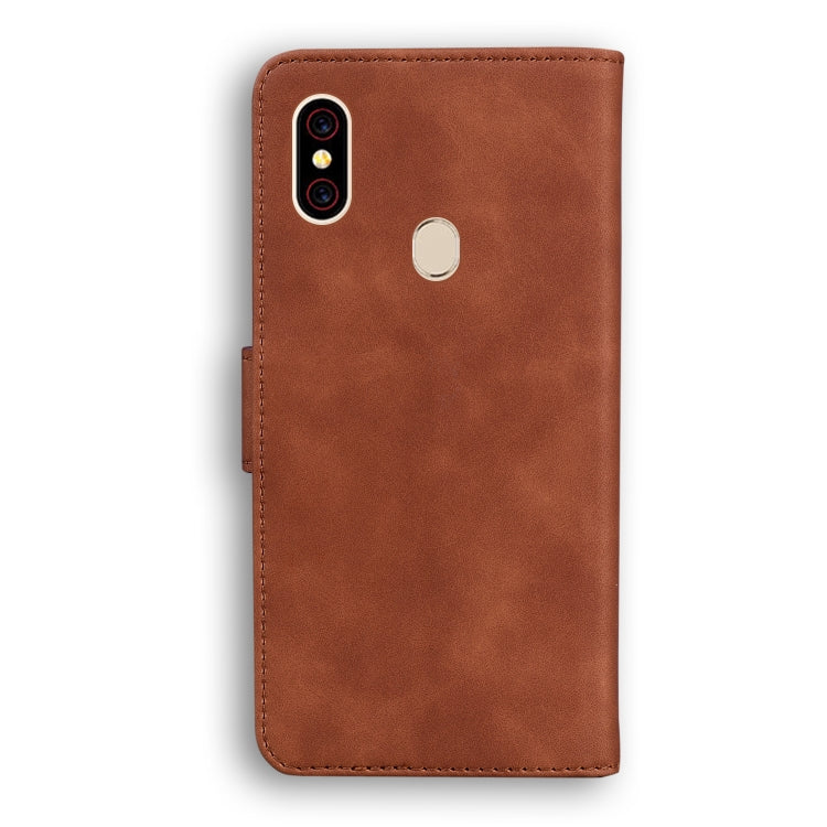 For UMIDIGI F1 Skin Feel Pure Color Flip Leather Phone Case