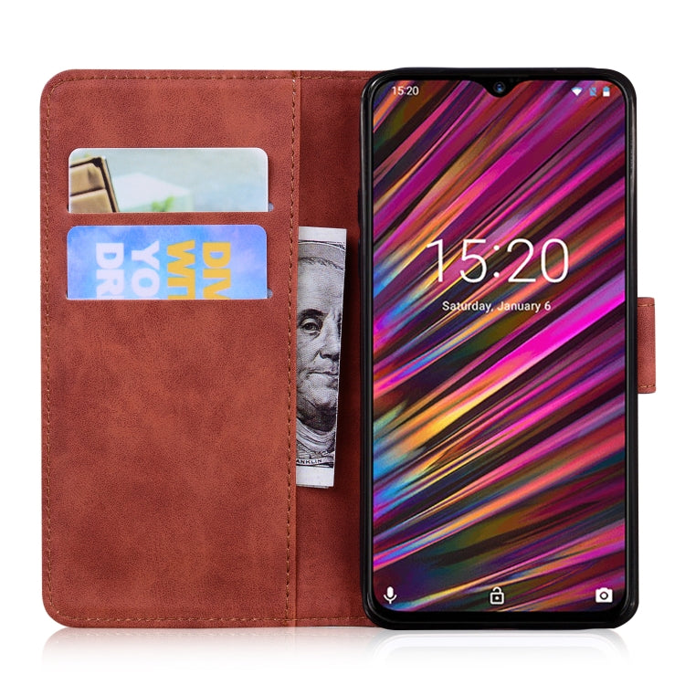 For UMIDIGI F1 Skin Feel Pure Color Flip Leather Phone Case