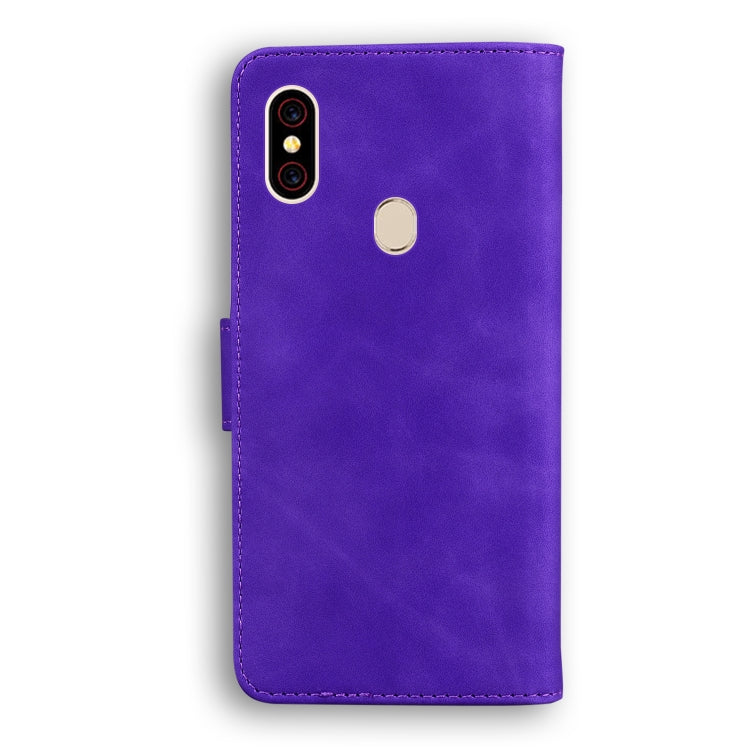 For UMIDIGI F1 Skin Feel Pure Color Flip Leather Phone Case