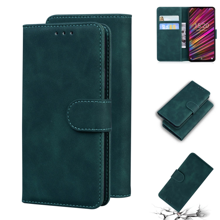 For UMIDIGI F1 Skin Feel Pure Color Flip Leather Phone Case