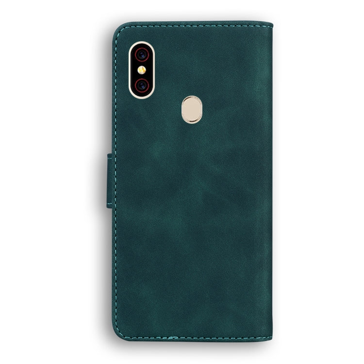For UMIDIGI F1 Skin Feel Pure Color Flip Leather Phone Case