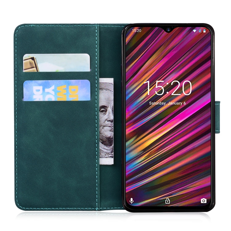 For UMIDIGI F1 Skin Feel Pure Color Flip Leather Phone Case
