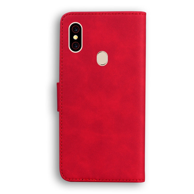 For UMIDIGI F1 Skin Feel Pure Color Flip Leather Phone Case