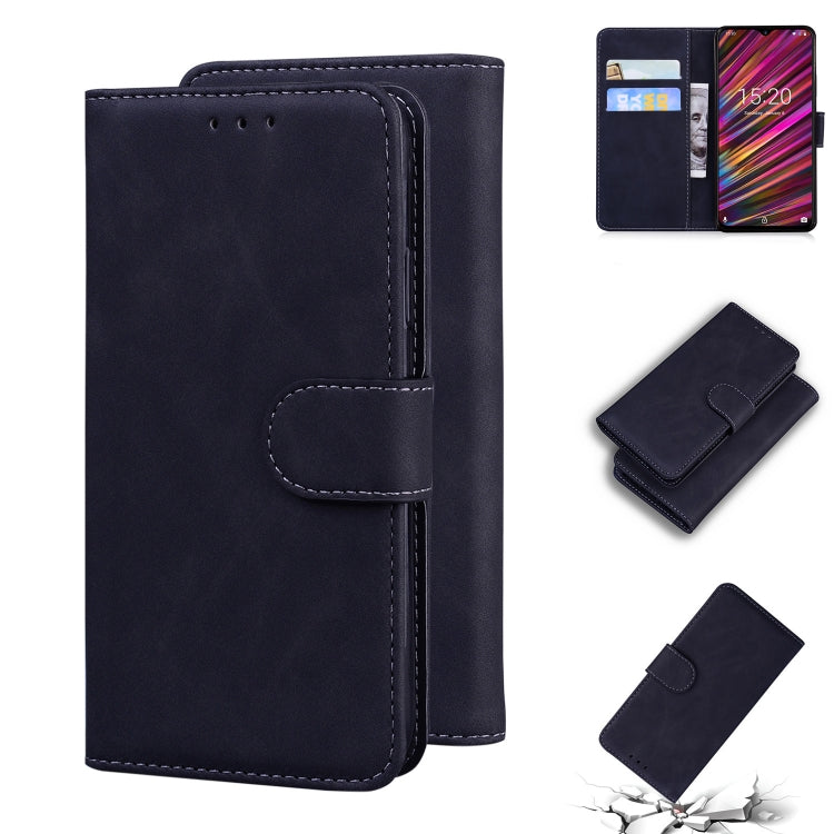 For UMIDIGI F1 Skin Feel Pure Color Flip Leather Phone Case