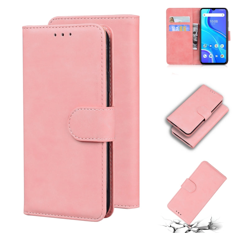 For UMIDIGI A7S Skin Feel Pure Color Flip Leather Phone Case