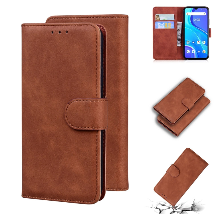 For UMIDIGI A7S Skin Feel Pure Color Flip Leather Phone Case