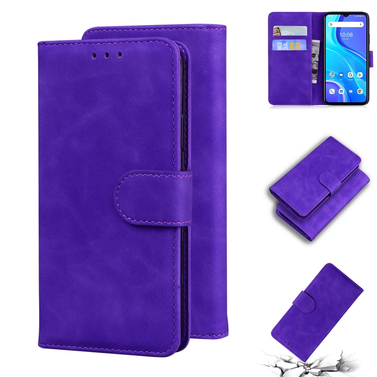 For UMIDIGI A7S Skin Feel Pure Color Flip Leather Phone Case