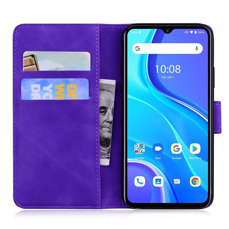 For UMIDIGI A7S Skin Feel Pure Color Flip Leather Phone Case