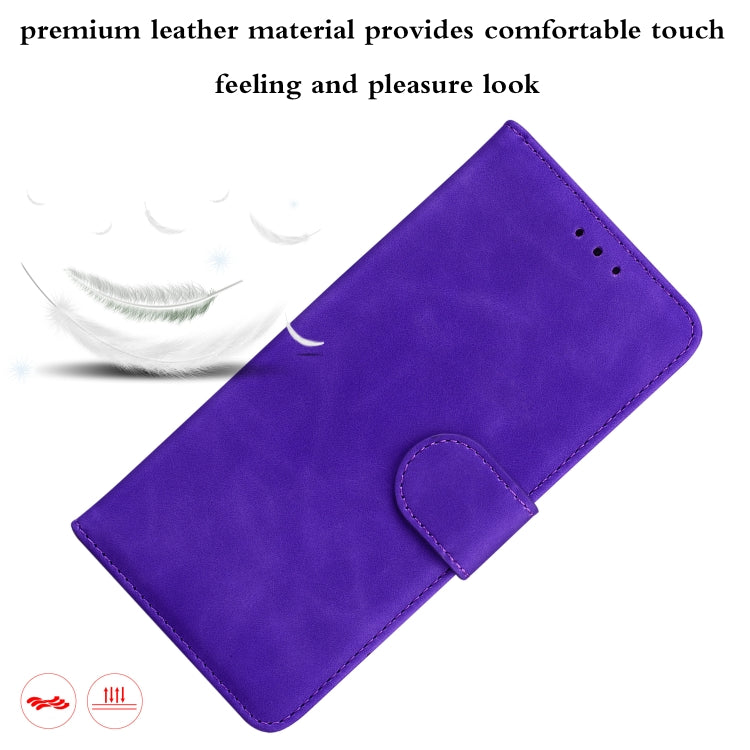 For UMIDIGI A7S Skin Feel Pure Color Flip Leather Phone Case